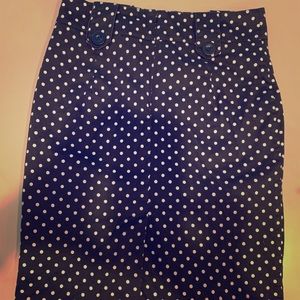 Forever 21 black and white polka dot pencil skirt